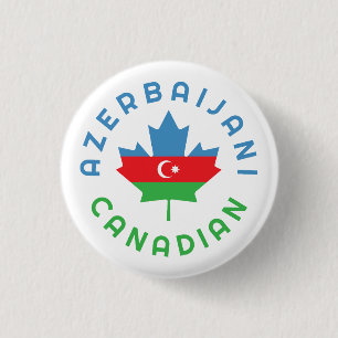 Canadian Azerbaijan   Roots 3 Cm Round Badge