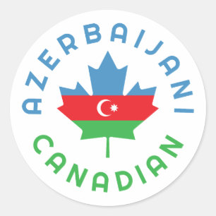 Canadian Azerbaijan   Roots Classic Round Sticker