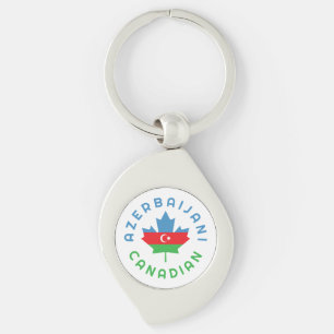 Canadian Azerbaijan Roots Key Ring