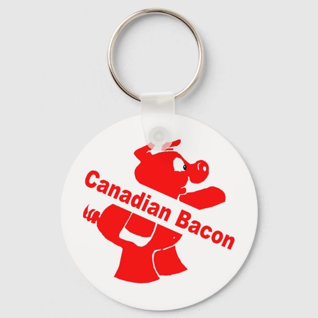 Canadian Bacon Key Ring (Front)