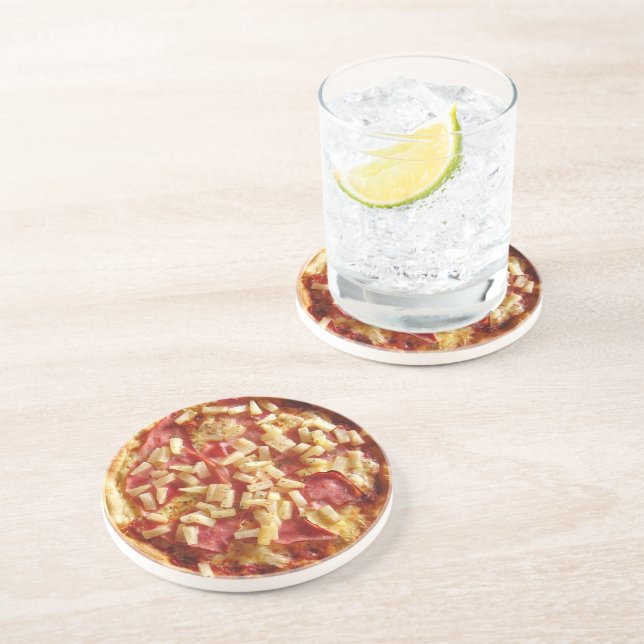 Canadian Bacon Pizza Coaster (Side)