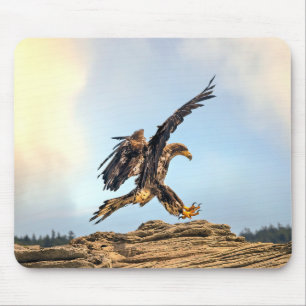 Canadian Bald Eagle Landing  Mouse Pad