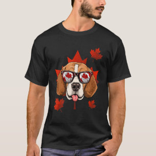 Canadian Beagle Maple Tree Leaf Canada Flag Pet Do T-Shirt