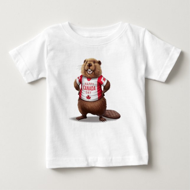 Canadian Beaver Canada Day Baby T-Shirt (Front)