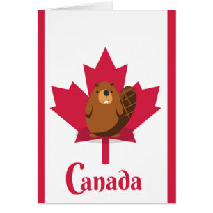 Canadian beaver cartoon travel poster
