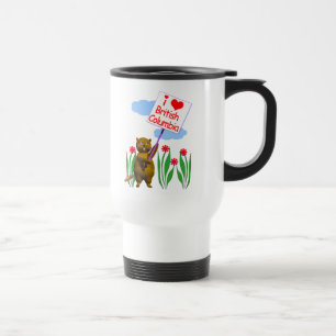 Canadian Beaver Loves British Columbia Travel Mug
