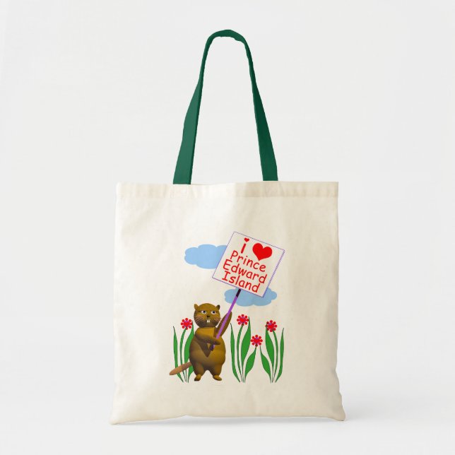 Canadian Beaver Loves Prince Edward Island Tote Bag (Front)