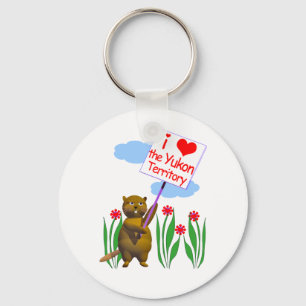 Canadian Beaver Loves the Yukon Key Ring