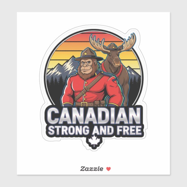 Canadian Bigfoot Strong And Free (Sheet)