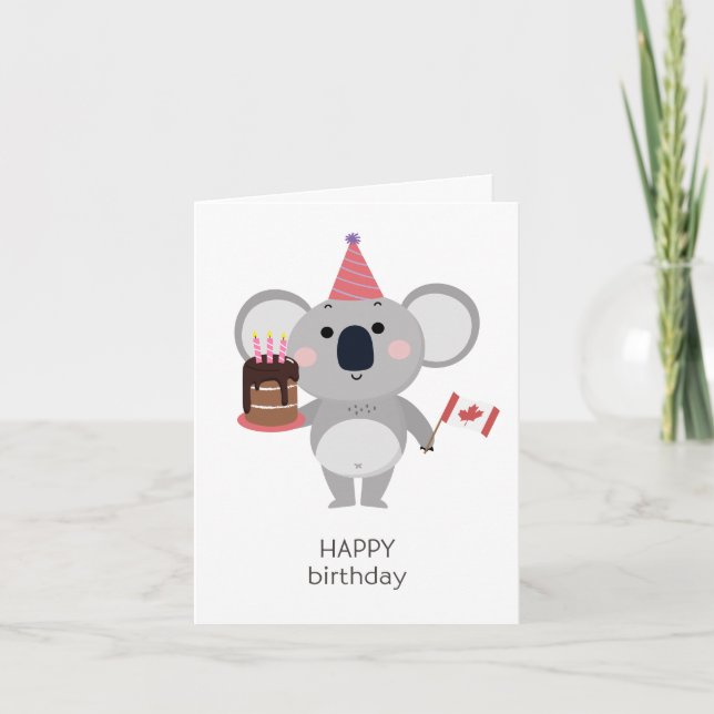 Canadian Birthday Card – Happy Birthday (Front)