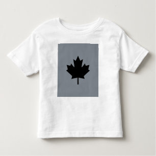Canadian Black Maple Leaf Design Toddler T-Shirt