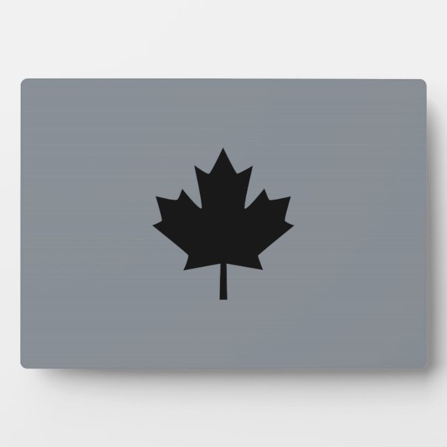 Canadian Black Maple Leaf Graphic Plaque (Front)