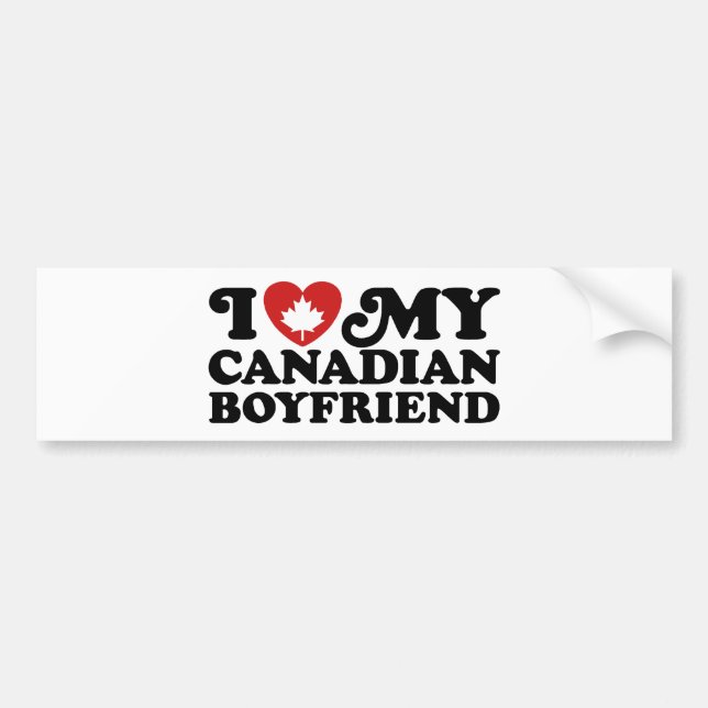 Canadian Boyfriend Bumper Sticker (Front)