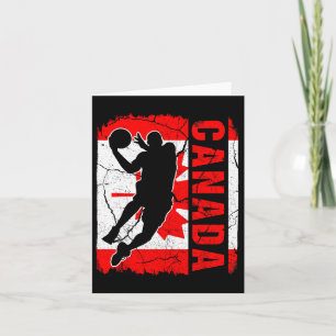 Canadian Bysketbyll Player Canada Flag Bysketbyll  Card