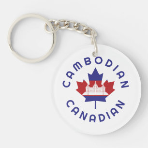 Canadian Cambodian  Roots Key Ring