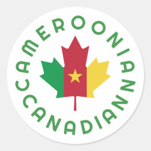Canadian Cameroonian  Roots Classic Round Sticker