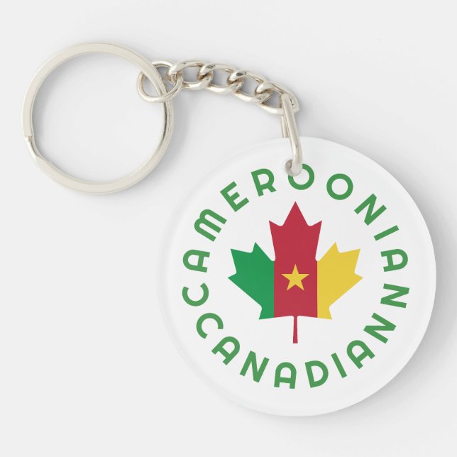 Canadian Cameroonian  Roots Key Ring (Front)