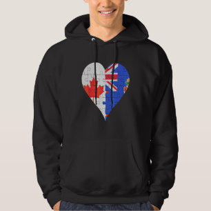 Canadian Caymanian Flag Heart Hoodie