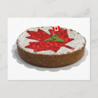 Canadian Cherry Maple Leaf Cake