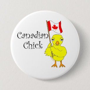 Canadian Chick 7.5 Cm Round Badge
