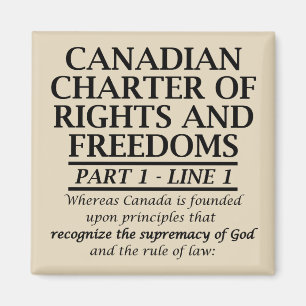 Canadian Christian Canada Charter Freedom Religion Magnet