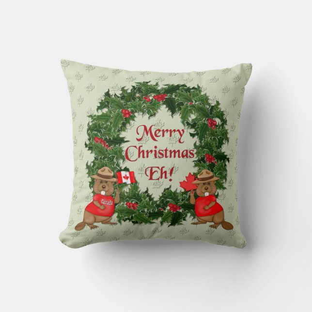 Canadian Christmas Cushion (Front)