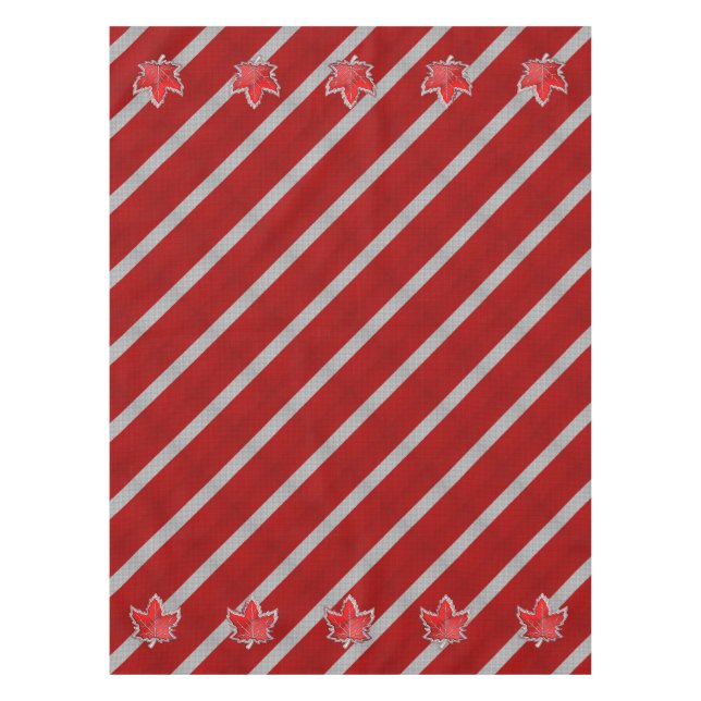 Canadian Chrome Maple Leaf on Carbon Fibre Styles Tablecloth (Front)