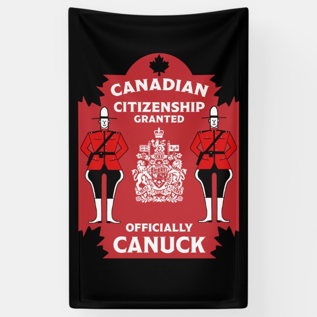 Canadian Citizenship Celebration Gift Banner (Vertical)