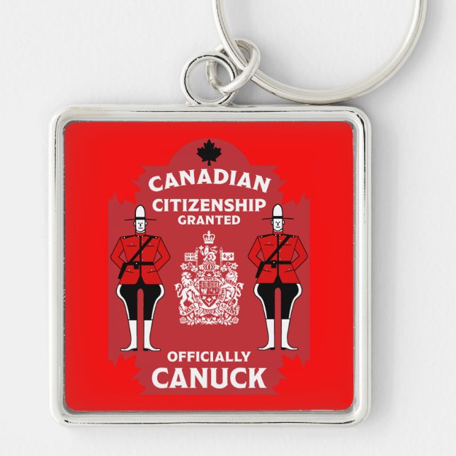 Canadian Citizenship Celebration Gift Key Ring (Front)