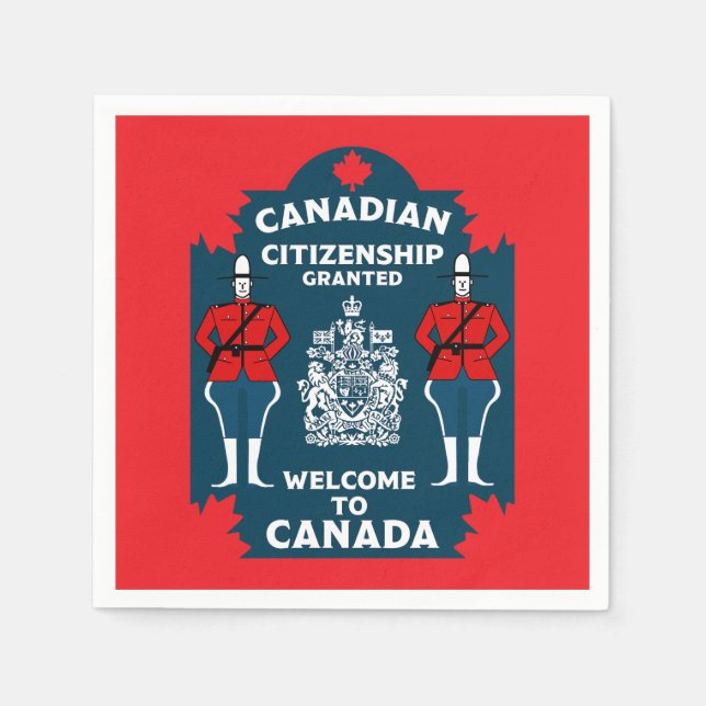 Canadian Citizenship Celebration Gift Napkin (Front)