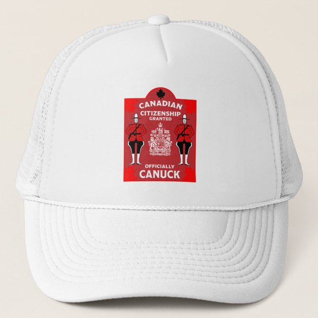 Canadian Citizenship Celebration Gift Trucker Hat (Front)
