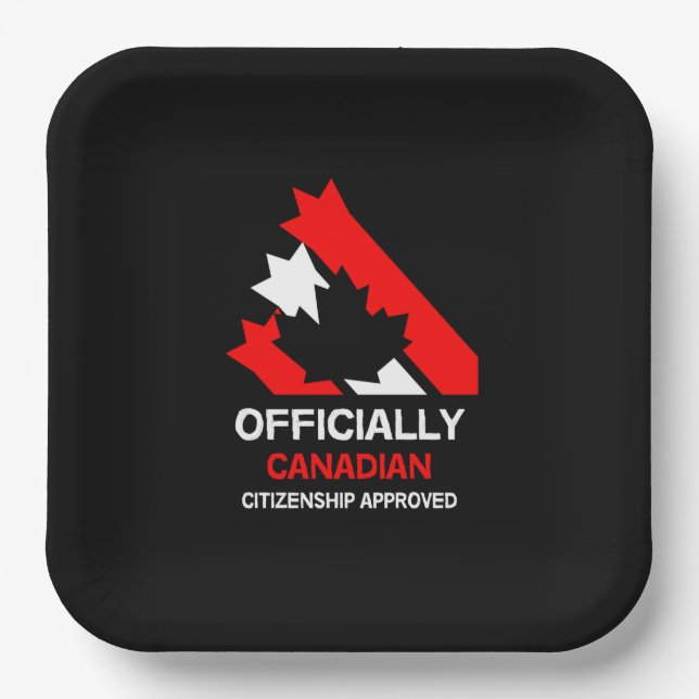 Canadian Citizenship Celebration Paper Plate (Front)