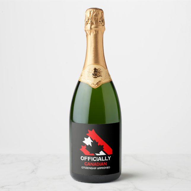 Canadian Citizenship Celebration Sparkling Wine Label (Front)