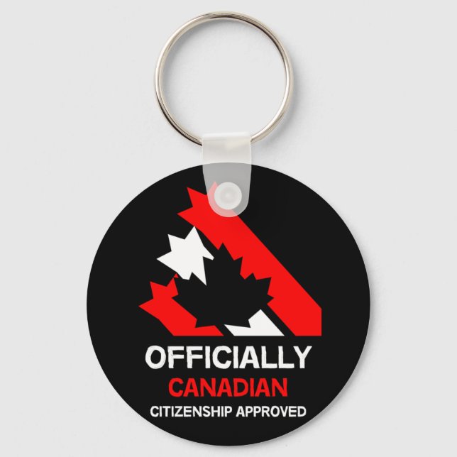 Canadian Citizenship | Gift | Celebration Mug Larg Key Ring (Front)