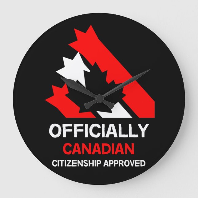 Canadian Citizenship | Gift | Celebration Mug Large Clock (Front)