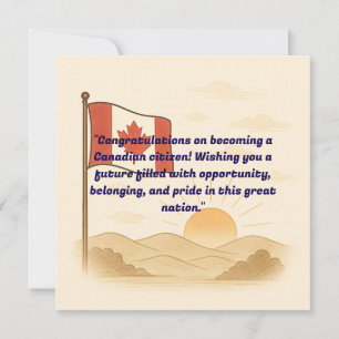 Canadian Citizenship Greeting Card