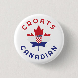 Canadian Croats Roots 3 Cm Round Badge