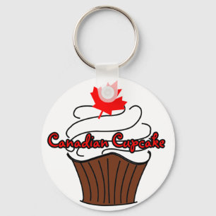 Canadian Cupcake Keychain