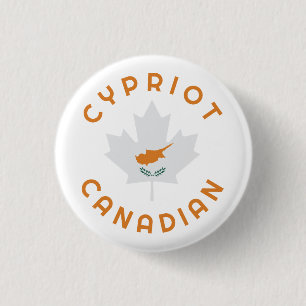 Canadian Cypriot  Roots  3 Cm Round Badge