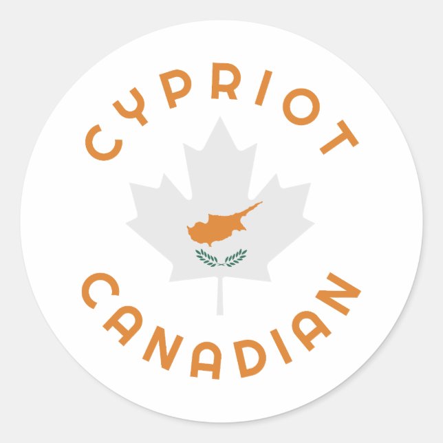 Canadian Cypriot  Roots  Classic Round Sticker (Front)
