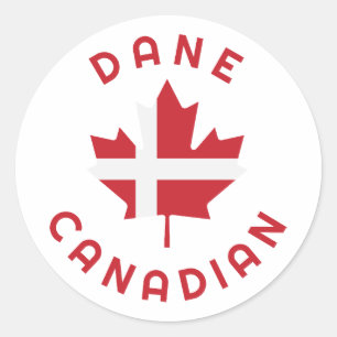 Canadian Dane Roots Classic Round Sticker
