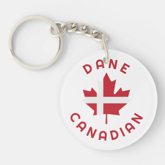 Canadian Dane  Roots Key Ring (Front)