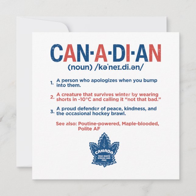 Canadian Definition  (Front)