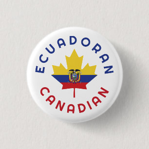 Canadian Ecuadoran  Roots 3 Cm Round Badge