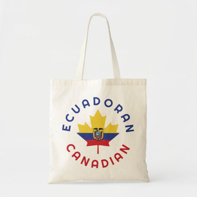 Canadian Ecuadoran  Roots Tote Bag (Front)