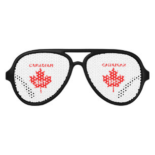 Canadian Eh? Maple Leaf Aviator Sunglasses