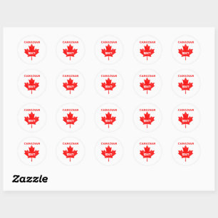 Canadian Eh? Maple Leaf Classic Round Sticker