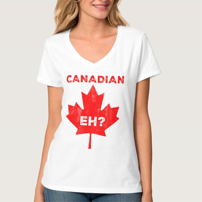 Canadian Eh? Maple Leaf T-Shirt (Front)