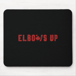 Canadian Elbows Up Hockey Canada Maple Leaf Men Wo Mouse Pad