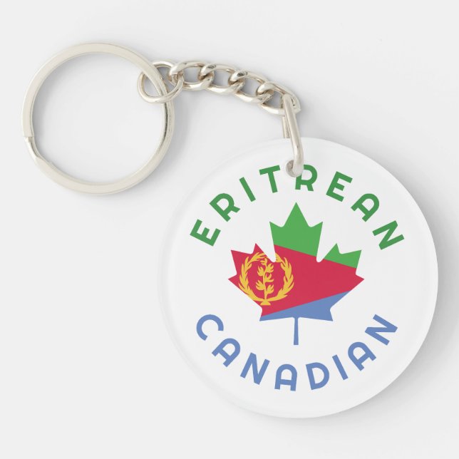 Canadian Eritrean  Roots Key Ring (Front)